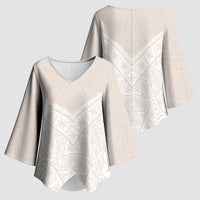 Lotu Tamaiti Tongan Polynesian Art Pattern Kimono Sleeve Blouse Traditional Tribal Motifs LT9 - Polynesian Pride