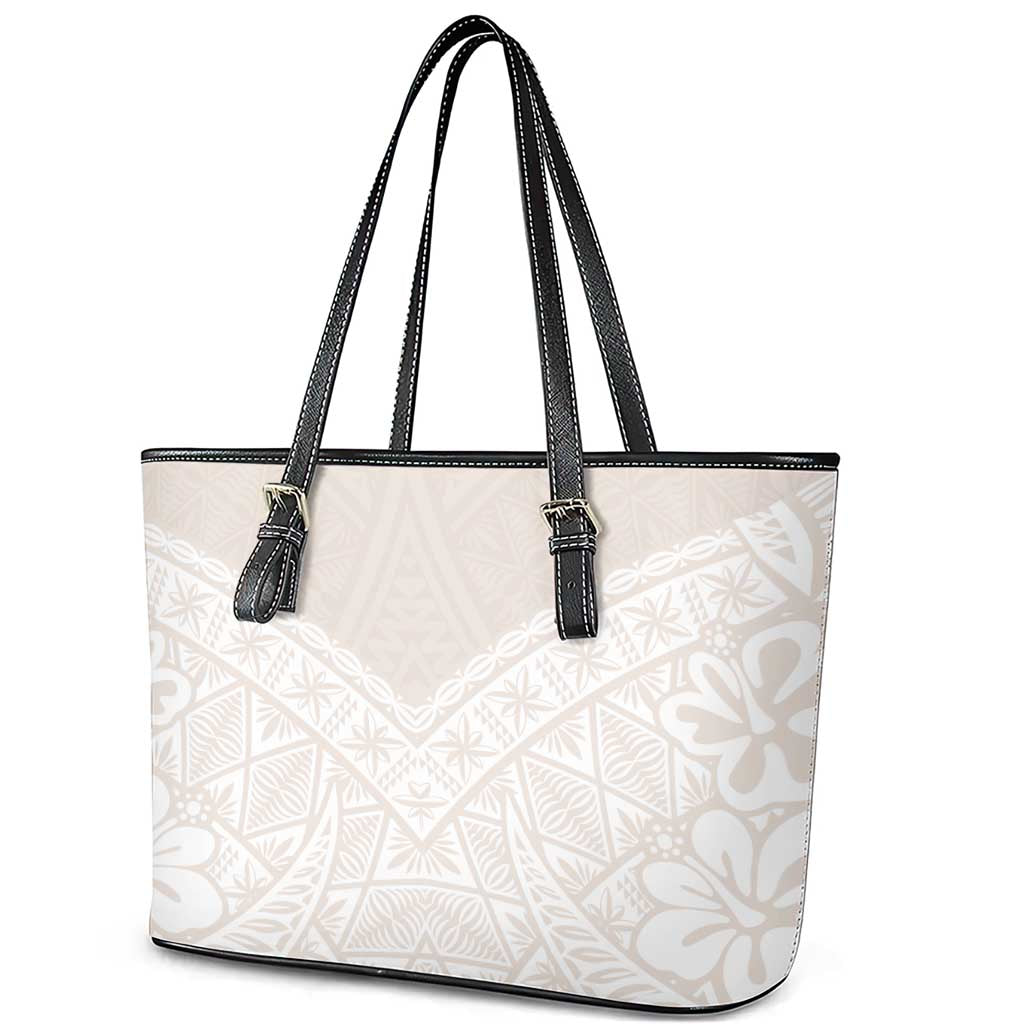 Lotu Tamaiti Tongan Polynesian Art Pattern Leather Tote Bag Traditional Tribal Motifs LT9 - Polynesian Pride