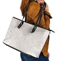 Lotu Tamaiti Tongan Polynesian Art Pattern Leather Tote Bag Traditional Tribal Motifs LT9 - Polynesian Pride