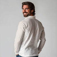 Lotu Tamaiti Tongan Polynesian Art Pattern Long Sleeve Polo Shirt Traditional Tribal Motifs LT9 - Polynesian Pride