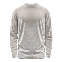 Lotu Tamaiti Tongan Polynesian Art Pattern Long Sleeve Shirt Traditional Tribal Motifs LT9 Unisex White - Polynesian Pride