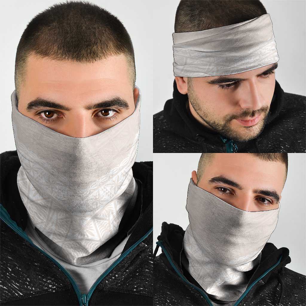 Lotu Tamaiti Tongan Polynesian Art Pattern Neck Gaiter Traditional Tribal Motifs - Polynesian Pride