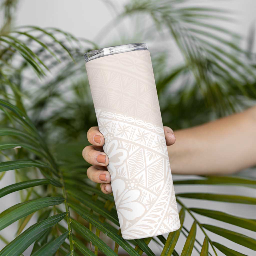 Lotu Tamaiti Tongan Polynesian Art Pattern Skinny Tumbler Traditional Tribal Motifs LT9 - Polynesian Pride
