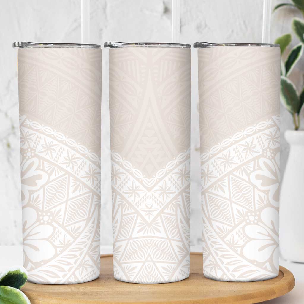 Lotu Tamaiti Tongan Polynesian Art Pattern Skinny Tumbler Traditional Tribal Motifs LT9 - Polynesian Pride