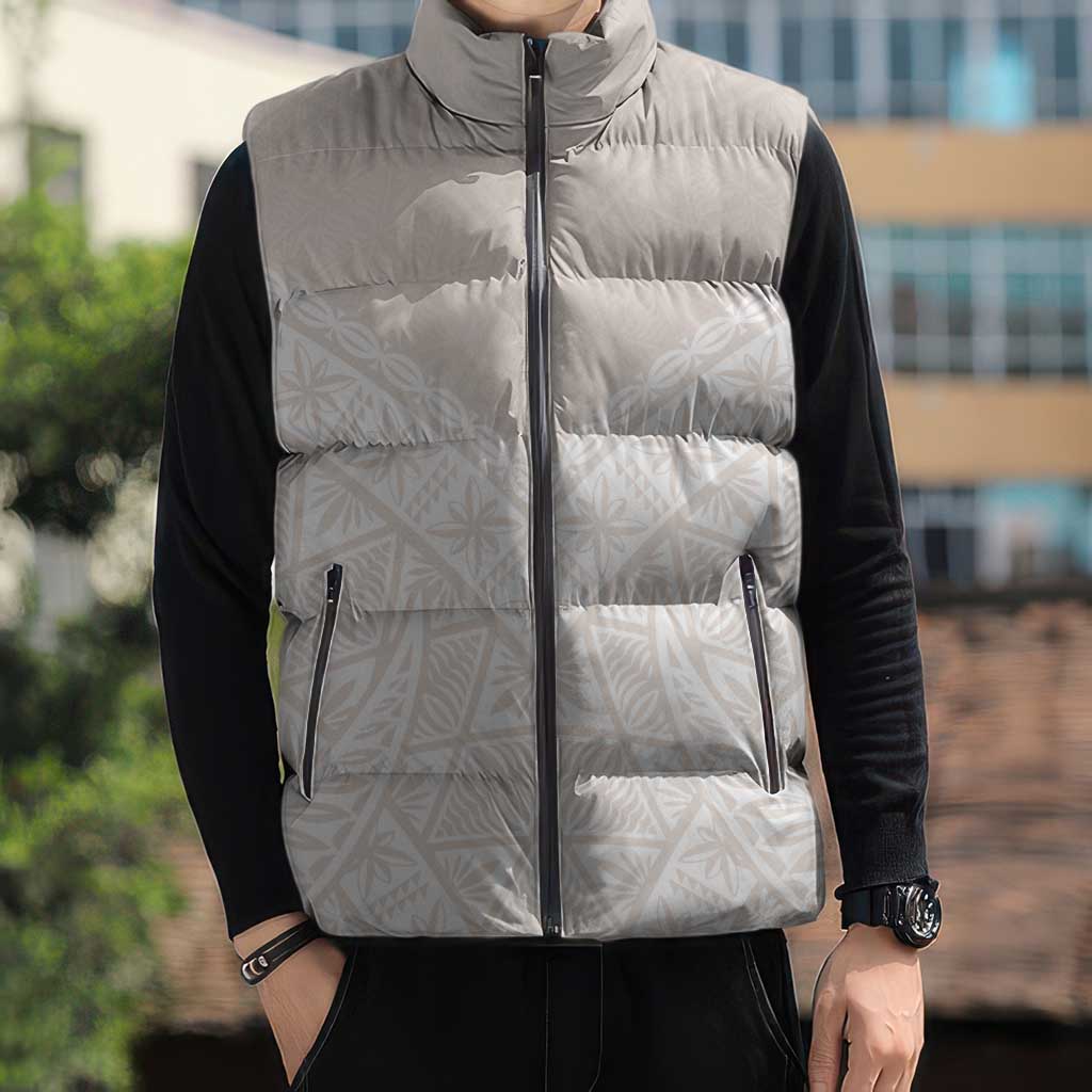 Lotu Tamaiti Tongan Polynesian Art Pattern Sleeveless Puffer Jacket Traditional Tribal Motifs - Polynesian Pride