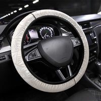 Lotu Tamaiti Tongan Polynesian Art Pattern Steering Wheel Cover Traditional Tribal Motifs LT9 Universal Fit White - Polynesian Pride