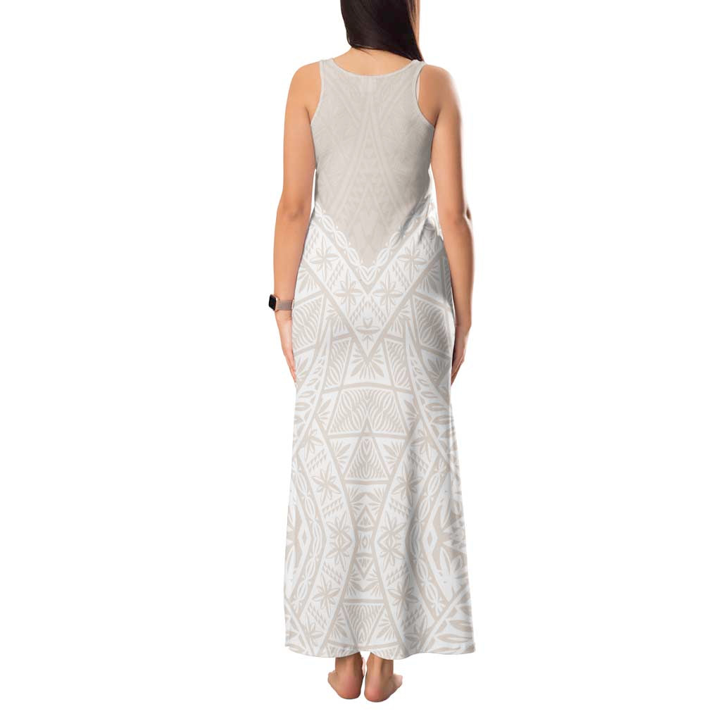 Lotu Tamaiti Tongan Polynesian Art Pattern Tank Maxi Dress Traditional Tribal Motifs LT9 - Polynesian Pride