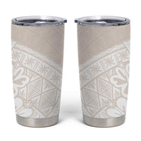 Lotu Tamaiti Tongan Polynesian Art Pattern Tumbler Cup Traditional Tribal Motifs LT9 White - Polynesian Pride