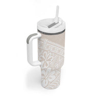 Lotu Tamaiti Tongan Polynesian Art Pattern Tumbler With Handle Traditional Tribal Motifs LT9 - Polynesian Pride