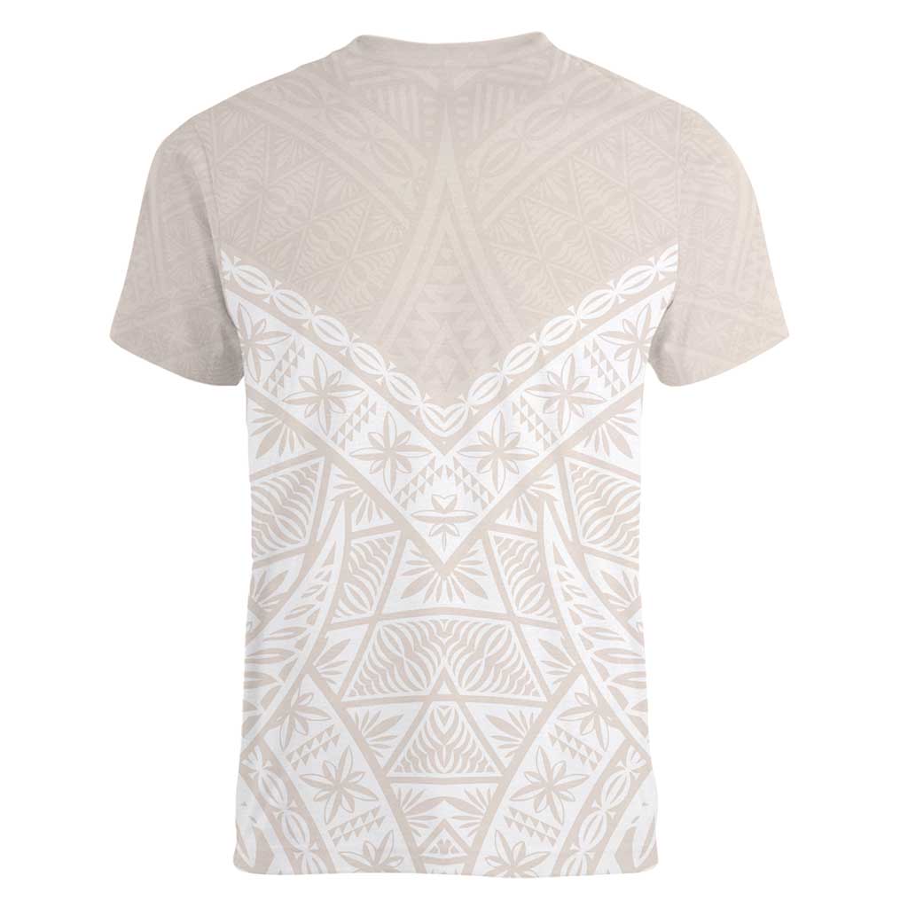 Lotu Tamaiti Tongan Polynesian Art Pattern Women V-Neck T-Shirt Traditional Tribal Motifs LT9 - Polynesian Pride