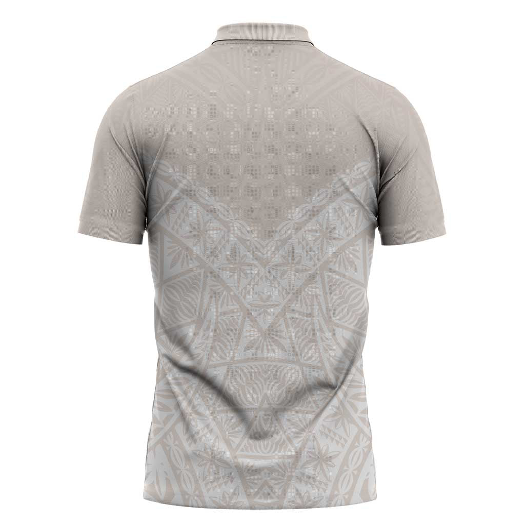 Lotu Tamaiti Tongan Polynesian Art Pattern Zipper Polo Shirt Traditional Tribal Motifs LT9 - Polynesian Pride