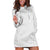 Lotu Tamaiti White Tongan Ngatu Hoodie Dress Polynesian Tribal Fonulei Pattern - Polynesian Pride