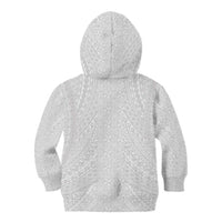 Lotu Tamaiti White Tongan Ngatu Kid Hoodie Polynesian Tribal Fonulei Pattern LT9 - Polynesian Pride
