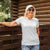 Lotu Tamaiti White Tongan Ngatu Women Polo Shirt Polynesian Tribal Fonulei Pattern - Polynesian Pride