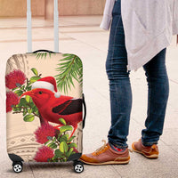 Christmas Hawaii with I'iwi Bird Luggage Cover Aloha Mele Kalikimaka - Beige Art LT9 Beige - Polynesian Pride