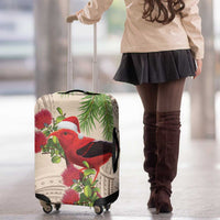 Christmas Hawaii with I'iwi Bird Luggage Cover Aloha Mele Kalikimaka - Beige Art LT9 - Polynesian Pride