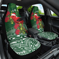 Christmas Hawaii with I'iwi Bird Car Seat Cover Aloha Mele Kalikimaka - Green Art LT9 One Size Green - Polynesian Pride