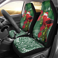 Christmas Hawaii with I'iwi Bird Car Seat Cover Aloha Mele Kalikimaka - Green Art LT9 - Polynesian Pride