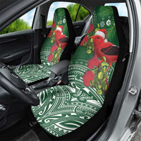 Christmas Hawaii with I'iwi Bird Car Seat Cover Aloha Mele Kalikimaka - Green Art LT9 - Polynesian Pride