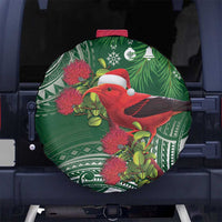 Christmas Hawaii with I'iwi Bird Spare Tire Cover Aloha Mele Kalikimaka - Green Art LT9 - Polynesian Pride