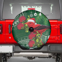 Christmas Hawaii with I'iwi Bird Spare Tire Cover Aloha Mele Kalikimaka - Green Art LT9 - Polynesian Pride