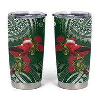 Christmas Hawaii with I'iwi Bird Tumbler Cup Aloha Mele Kalikimaka - Green Art LT9 Green - Polynesian Pride