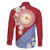 French Polynesia Family Matching Mermaid Dress and Hawaiian Shirt Tahitian Tiare Flowers Tribal LT9 - Polynesian Pride