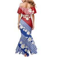 French Polynesia Family Matching Mermaid Dress and Hawaiian Shirt Tahitian Tiare Flowers Tribal LT9 - Polynesian Pride