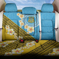 Tuvalu Plumeria Flowers Back Car Seat Cover Polynesian Tribal Pattern LT9 One Size Blue - Polynesian Pride