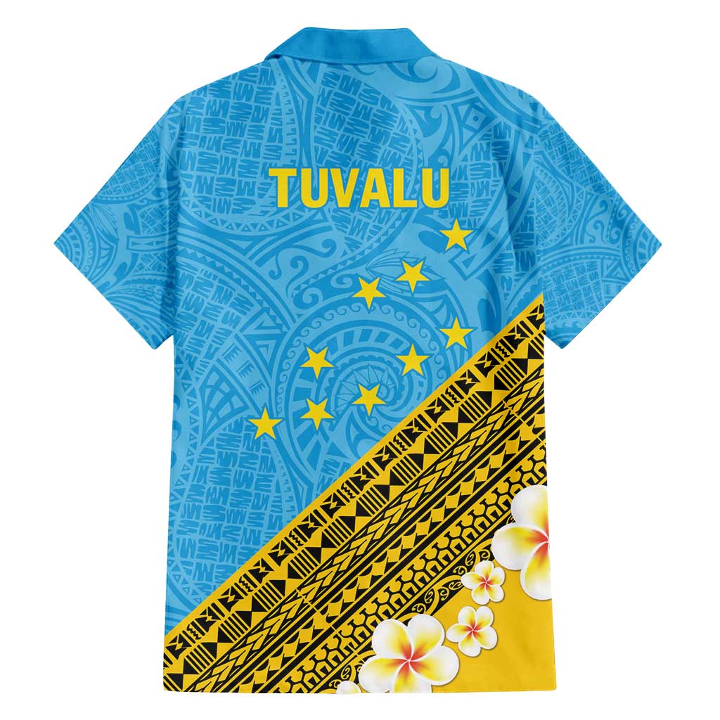 Tuvalu Plumeria Flowers Family Matching Long Sleeve Bodycon Dress and Hawaiian Shirt Polynesian Tribal Pattern LT9 - Polynesian Pride