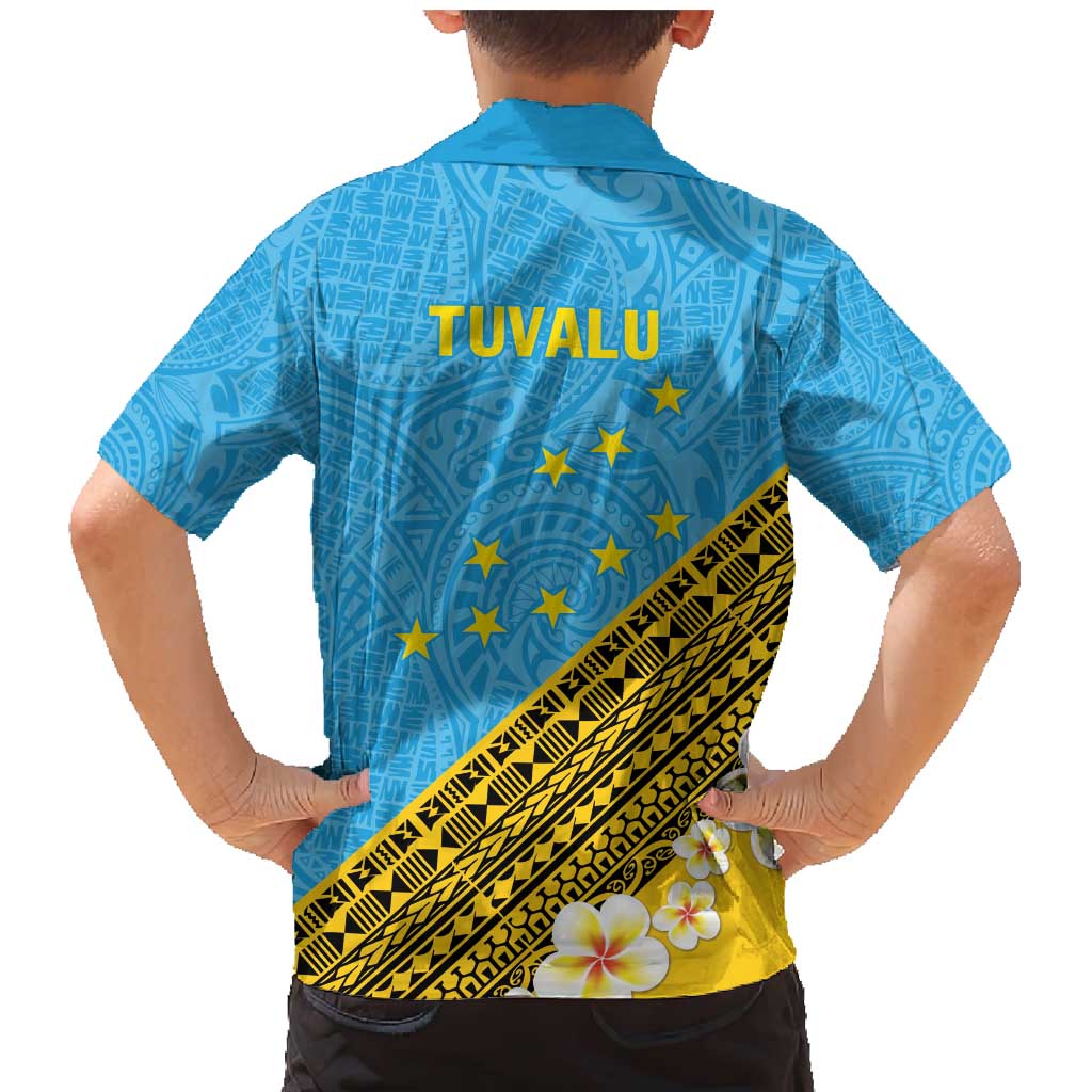 Tuvalu Plumeria Flowers Family Matching Mermaid Dress and Hawaiian Shirt Polynesian Tribal Pattern LT9 - Polynesian Pride