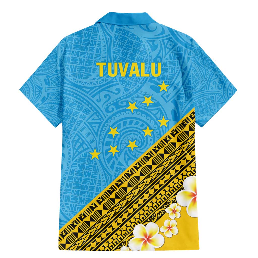 Tuvalu Plumeria Flowers Family Matching Mermaid Dress and Hawaiian Shirt Polynesian Tribal Pattern LT9 - Polynesian Pride