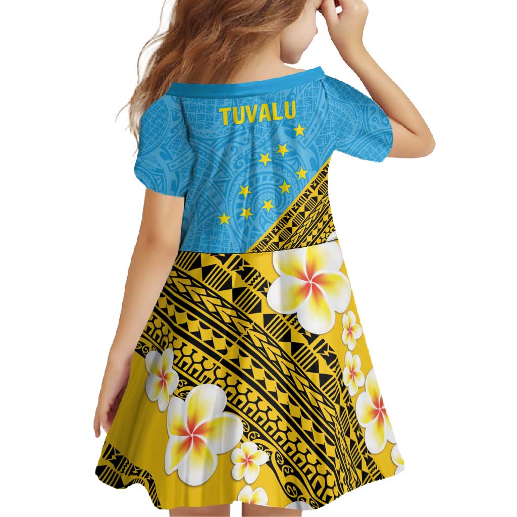Tuvalu Plumeria Flowers Family Matching Off Shoulder Maxi Dress and Hawaiian Shirt Polynesian Tribal Pattern LT9 - Polynesian Pride
