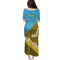 Tuvalu Plumeria Flowers Family Matching Puletasi and Hawaiian Shirt Polynesian Tribal Pattern LT9 - Polynesian Pride