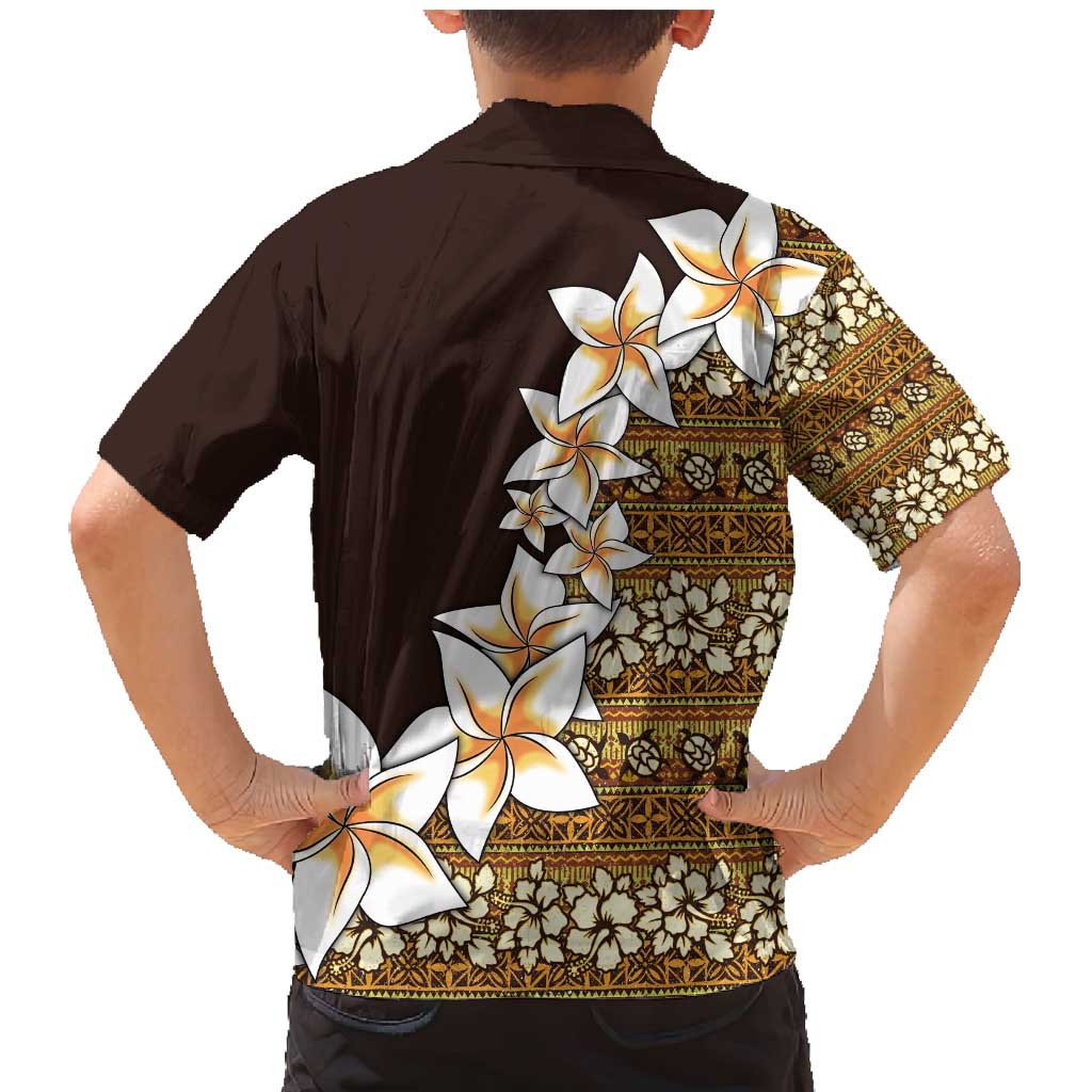 Vintage Hibiscus Turtle Pattern Family Matching Mermaid Dress and Hawaiian Shirt with Plumeria Half Style LT9 - Polynesian Pride
