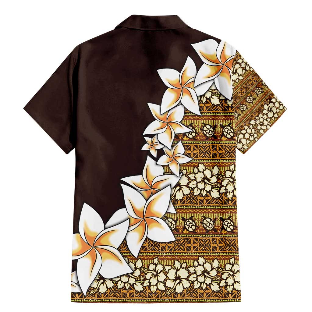 Vintage Hibiscus Turtle Pattern Family Matching Mermaid Dress and Hawaiian Shirt with Plumeria Half Style LT9 - Polynesian Pride