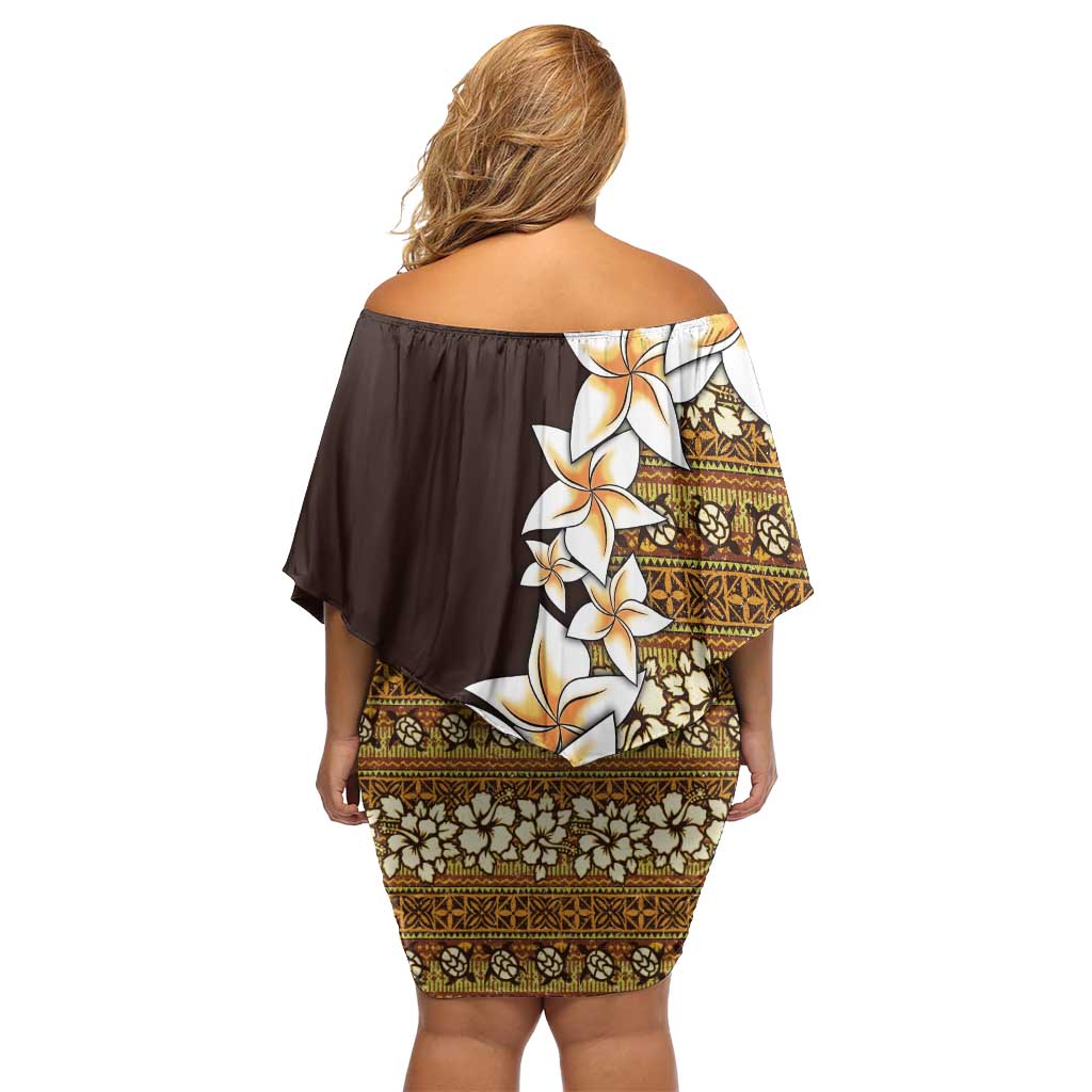 Vintage Hibiscus Turtle Pattern Family Matching Off Shoulder Short Dress and Hawaiian Shirt with Plumeria Half Style LT9 - Polynesian Pride