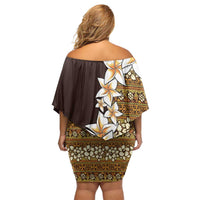 Vintage Hibiscus Turtle Pattern Family Matching Off Shoulder Short Dress and Hawaiian Shirt with Plumeria Half Style LT9 - Polynesian Pride