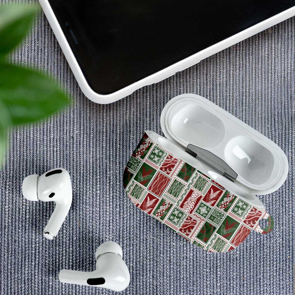 Mele Kalikimaka Hawaiian Quilt and Lei Patchwork AirPods Case - Polynesian Pride