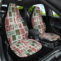 Mele Kalikimaka Hawaiian Quilt and Lei Patchwork Car Seat Cover LT9 One Size Red - Polynesian Pride
