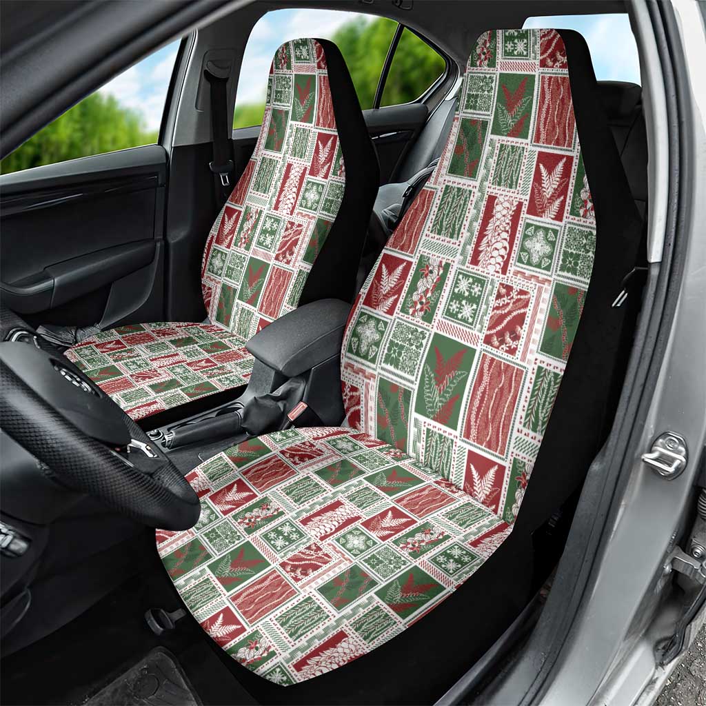 Mele Kalikimaka Hawaiian Quilt and Lei Patchwork Car Seat Cover LT9 - Polynesian Pride