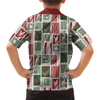 Mele Kalikimaka Hawaiian Quilt and Lei Patchwork Family Matching Mermaid Dress and Hawaiian Shirt LT9 - Polynesian Pride