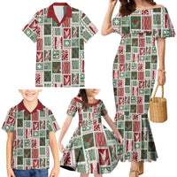 Mele Kalikimaka Hawaiian Quilt and Lei Patchwork Family Matching Mermaid Dress and Hawaiian Shirt LT9 - Polynesian Pride