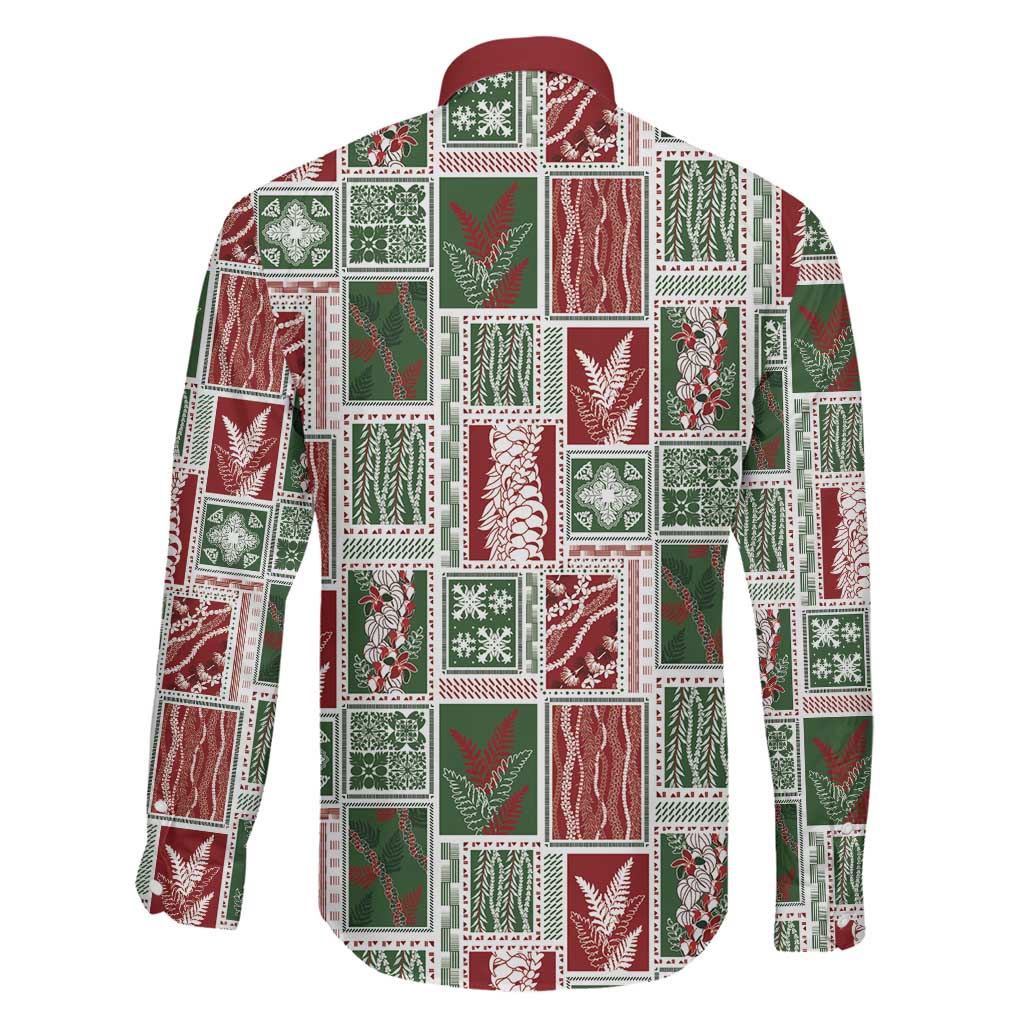 Mele Kalikimaka Hawaiian Quilt and Lei Patchwork Family Matching Off Shoulder Maxi Dress and Hawaiian Shirt LT9 - Polynesian Pride