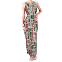 Mele Kalikimaka Hawaiian Quilt and Lei Patchwork Family Matching Tank Maxi Dress and Hawaiian Shirt LT9 Mom's Dress Red - Polynesian Pride
