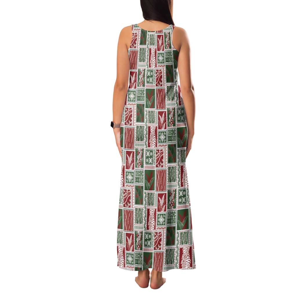 Mele Kalikimaka Hawaiian Quilt and Lei Patchwork Family Matching Tank Maxi Dress and Hawaiian Shirt LT9 - Polynesian Pride