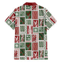 Mele Kalikimaka Hawaiian Quilt and Lei Patchwork Hawaiian Shirt - Polynesian Pride