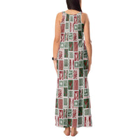 Mele Kalikimaka Hawaiian Quilt and Lei Patchwork Tank Maxi Dress - Polynesian Pride