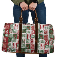 Mele Kalikimaka Hawaiian Quilt and Lei Patchwork Travel Bag LT9 Red - Polynesian Pride