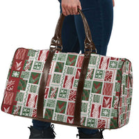 Mele Kalikimaka Hawaiian Quilt and Lei Patchwork Travel Bag LT9 - Polynesian Pride